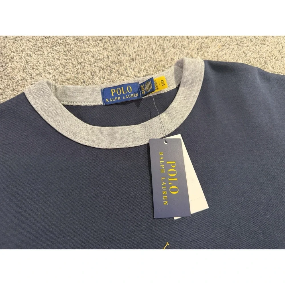 Polo Ralph Lauren Colorblock Sweatshirt Mens‎ XLT Pony Blue Green Burgundy TALL